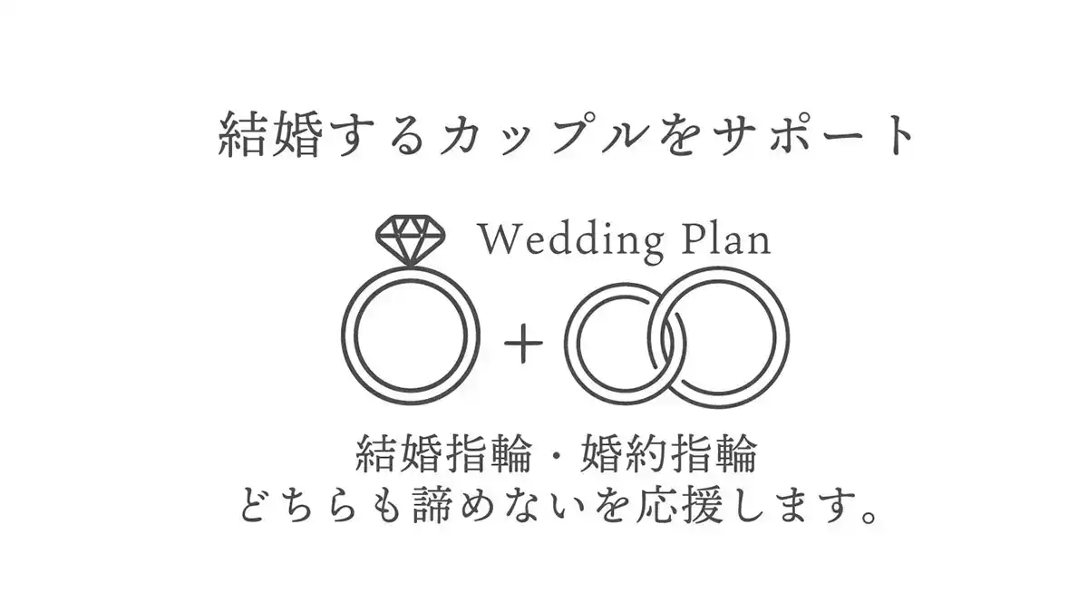 【静岡限定】婚約指輪・結婚指輪の割引制度「ウエディングプラン」2024年度